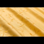Ярко-желтая вискоза ручной работы с вышивкой листья